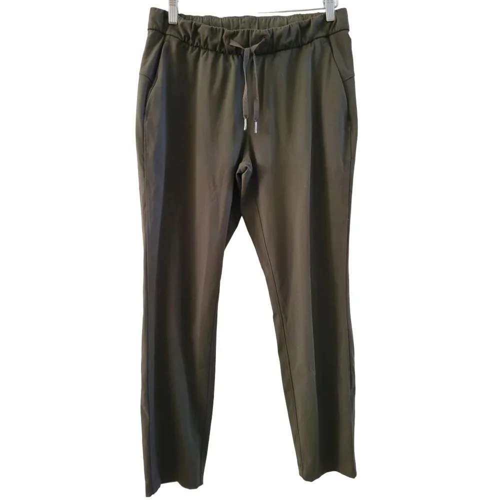 Lululemon On the Fly Olive Green legging size 8 yoga active athleisure